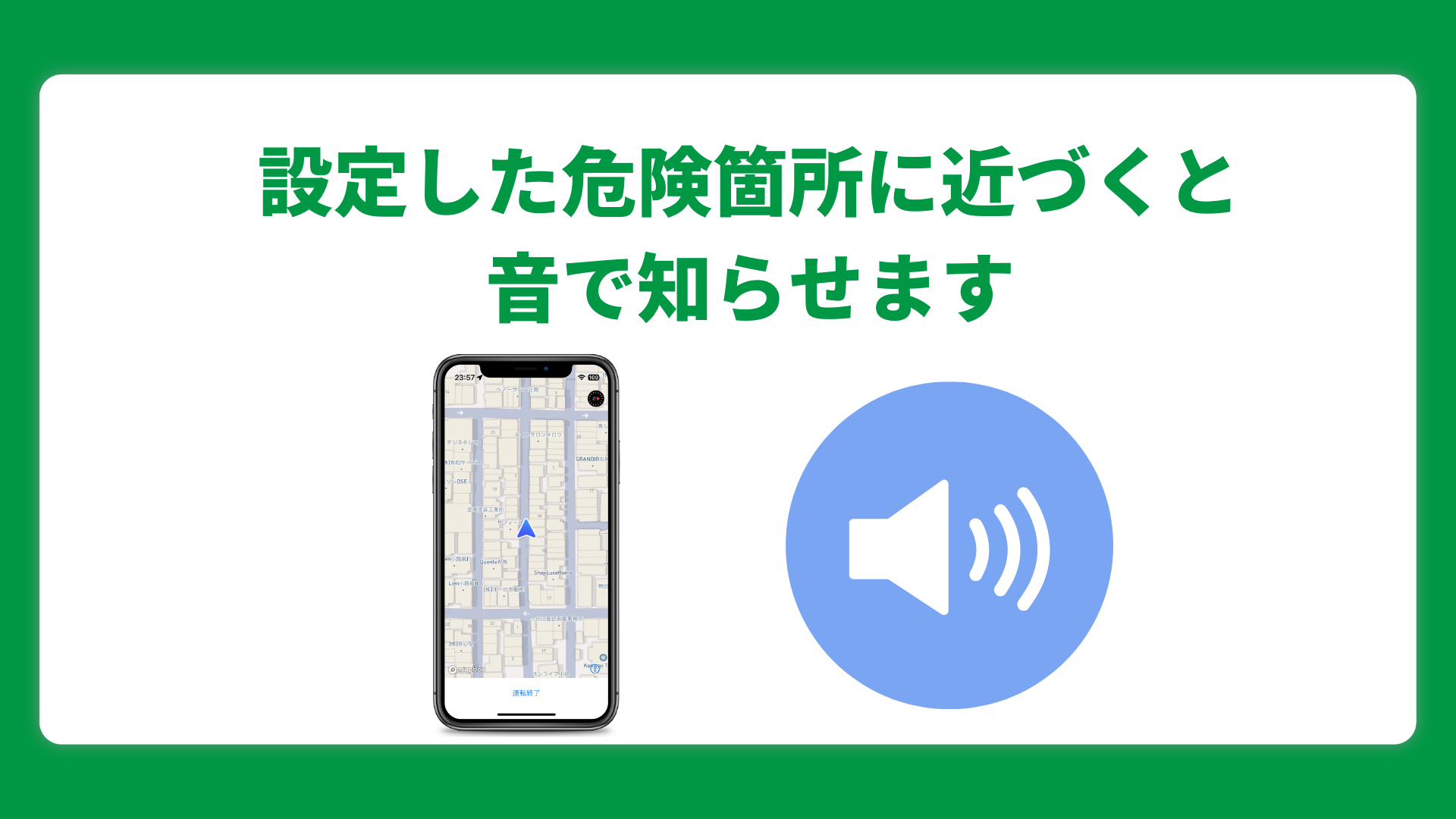 音声で知らせる機能の画像